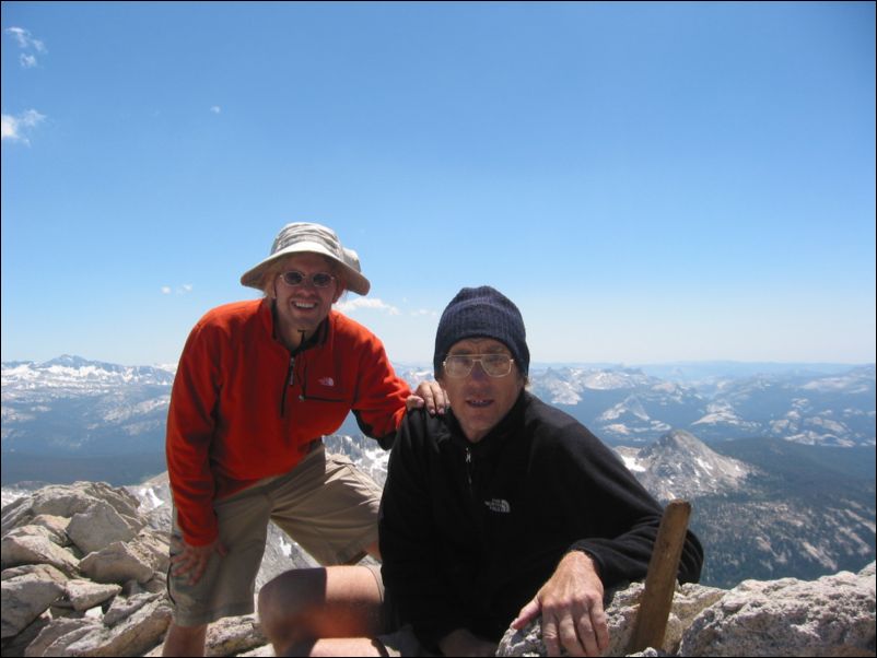 2005-07-23 Conness-White (22) H and John on summit